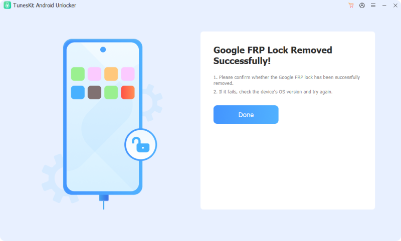 google frp lock removed successfully