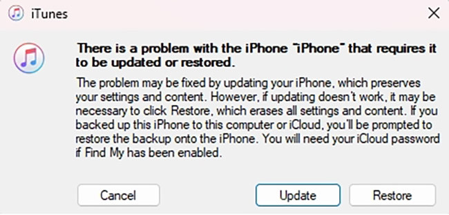 itunes restore iphone