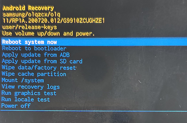 samsung recovery mode