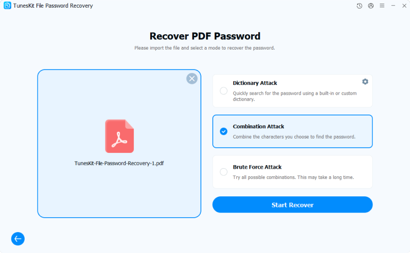 recover pdf combination attack