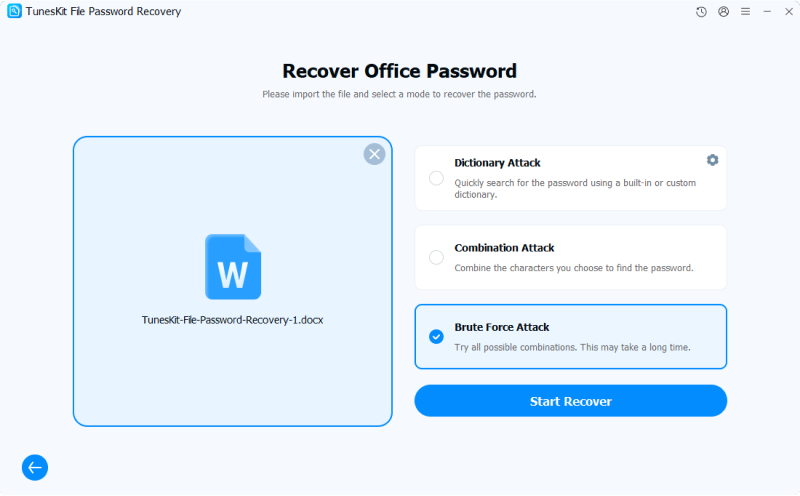recover excel open password