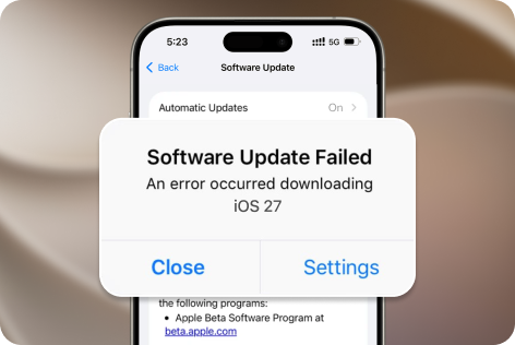 iPhone Software Update Failed