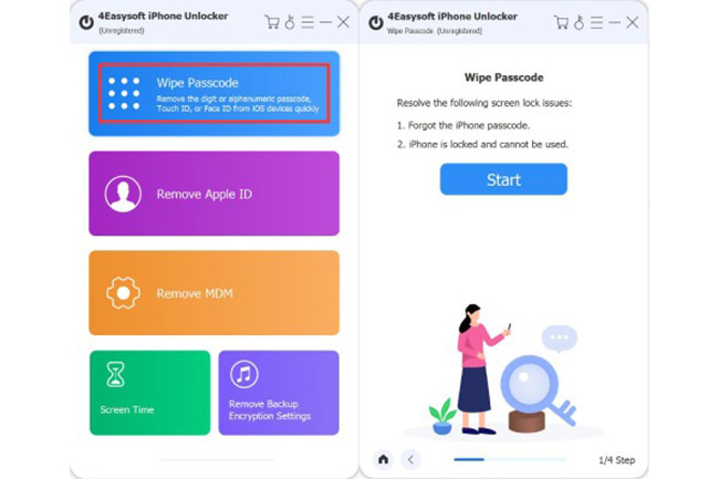 4easysoft wipe passcode