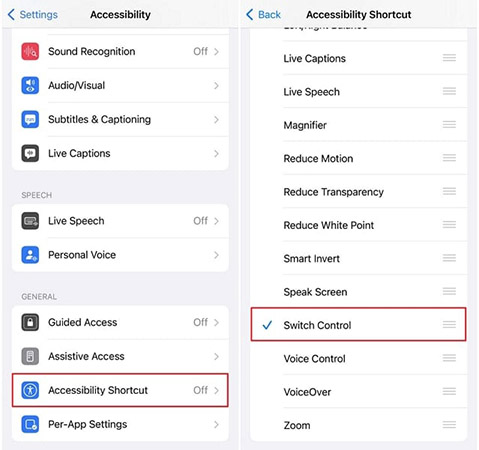 accessibility shortcut
