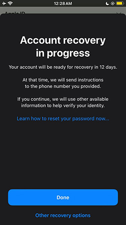 account recovery in progress