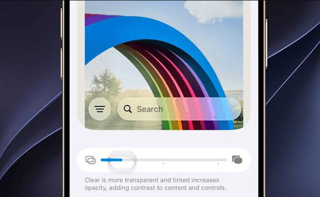 adjust liquid glass transparency