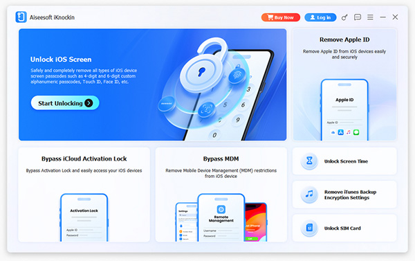 aiseesoft iknockin main interface