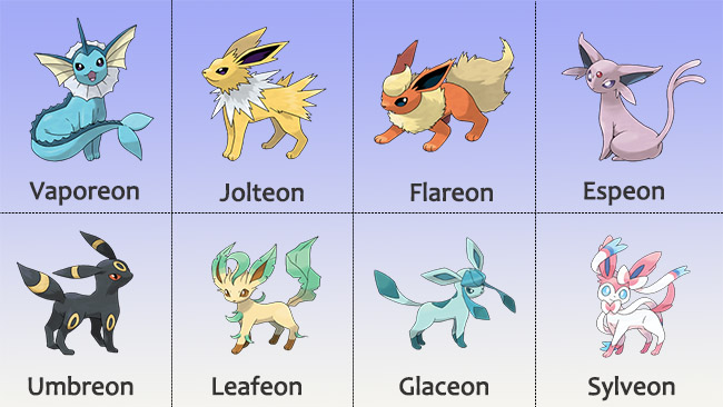 all eevee evolutions in pokemon go