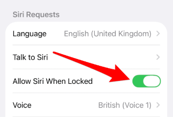allow siri when locked