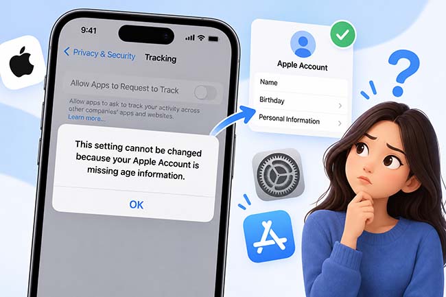 apple account missing age information
