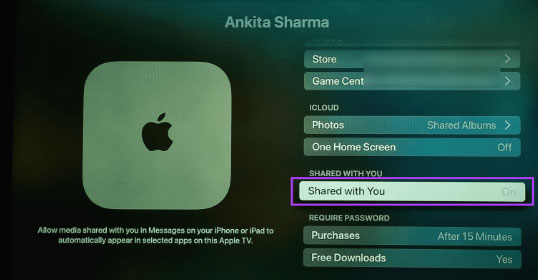 apple tv shareplay with you