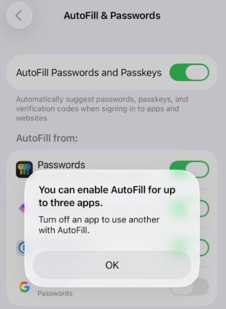 autofill passwords and passkeys