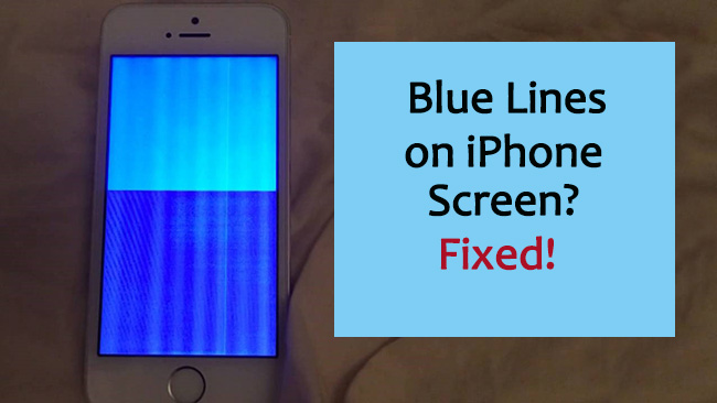 blue line on iphone screen