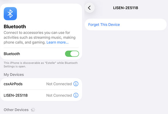 disable bluetooth audio devices