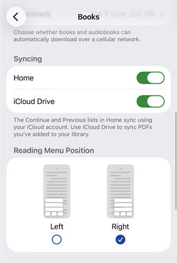 books syncing options