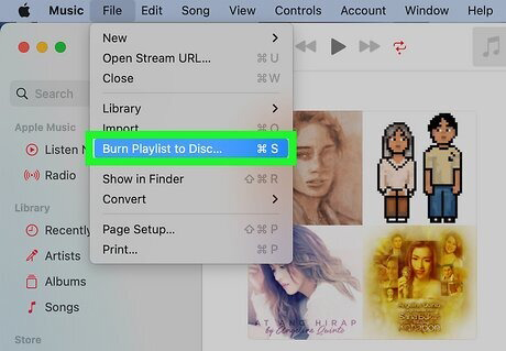 burn playlist to disc