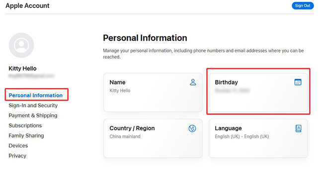 change apple account age