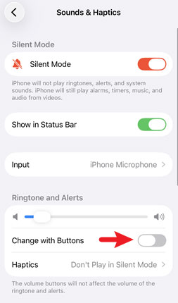 change with buttons