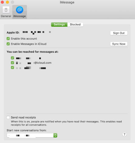 check imessage settings on mac