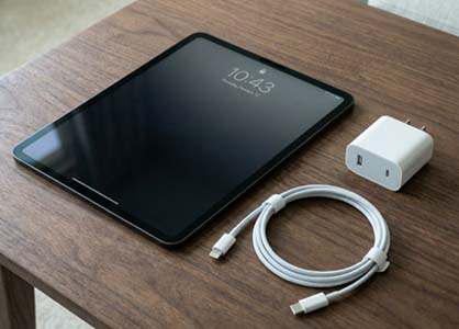 check ipad power source