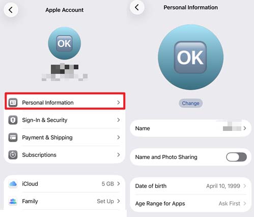 check your birthday in apple account