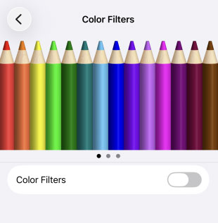 turn off color filters