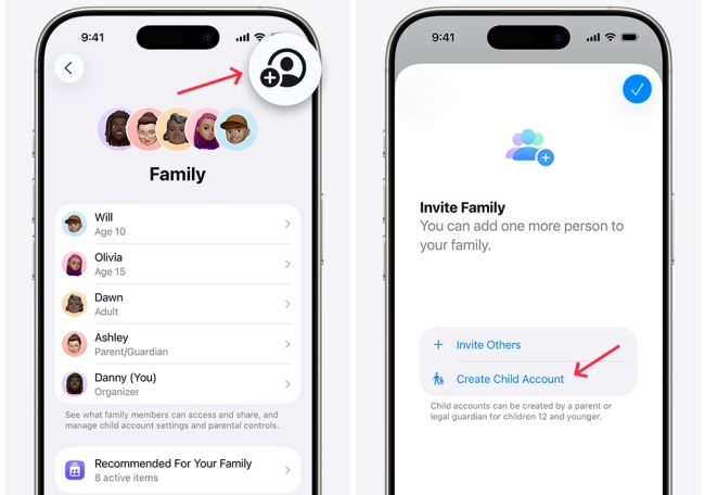 create apple id account for a child
