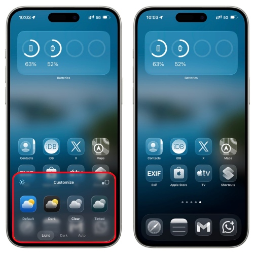 customize iphone home screen