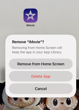 delete imovie app
