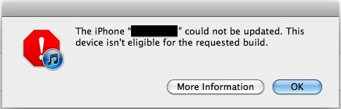device isnt eligible error