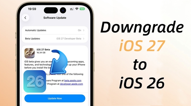 downgrade ios 27 to 26