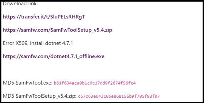 download samfw tool