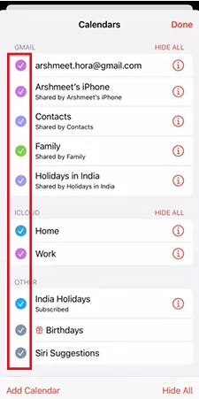 enable all groups in calendar