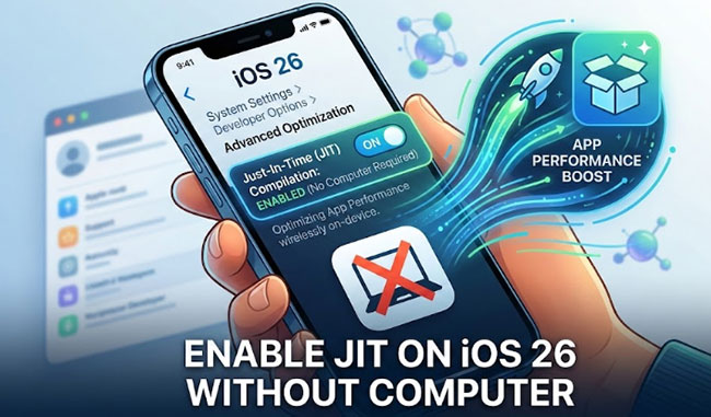 enable jit on ios 26 without computer
