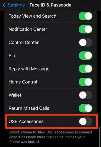 enable usb accessories