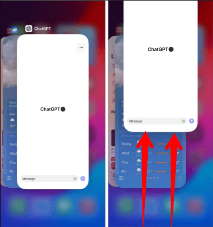 exit chatgpt on iphone