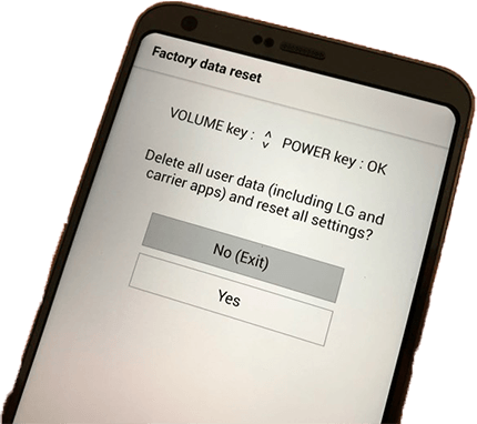 factory reset lg with hardware buttons