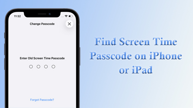 find screen time passcode on iphone or ipad