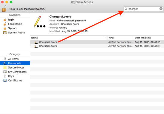 find wifi password on mac