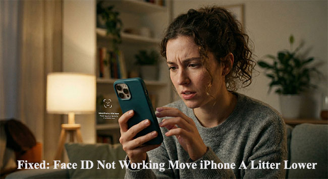 fix face id not working move iphone lower