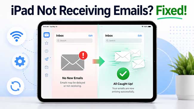 fix ipad not receiving emails