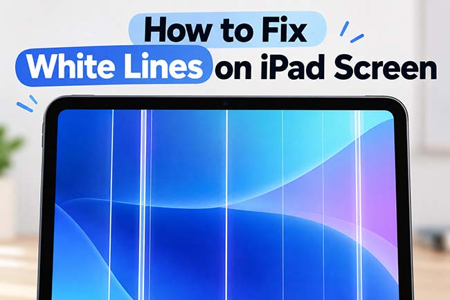 fix ipad screen has white lines