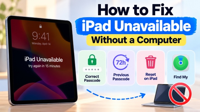 fix ipad unavailable without computer