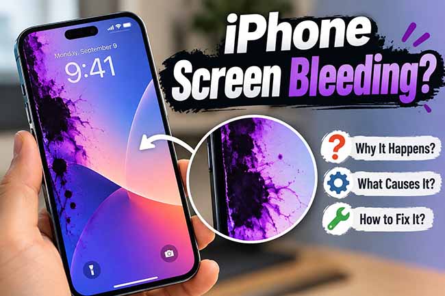 fix iphone screen bleeding