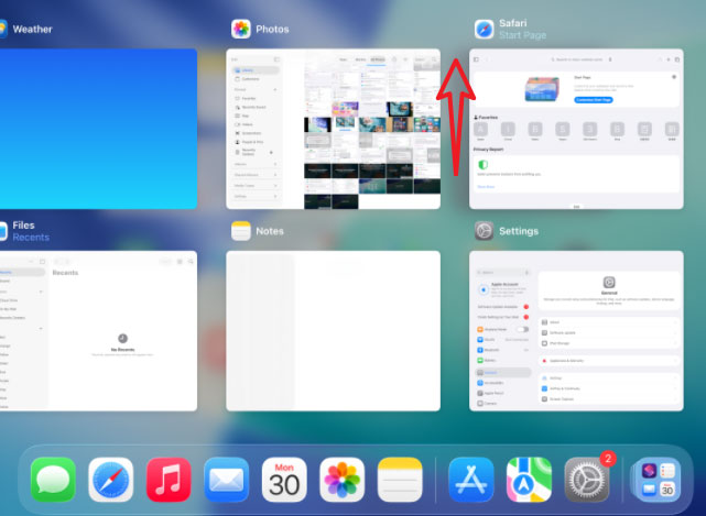force quit safari app on ipad