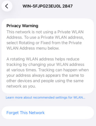 enable and disable private address