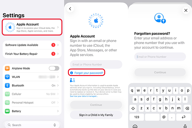forgot apple account password reset
