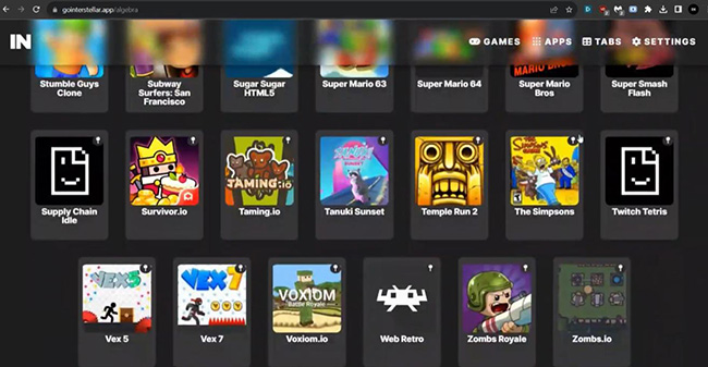 games in interstellar proxy