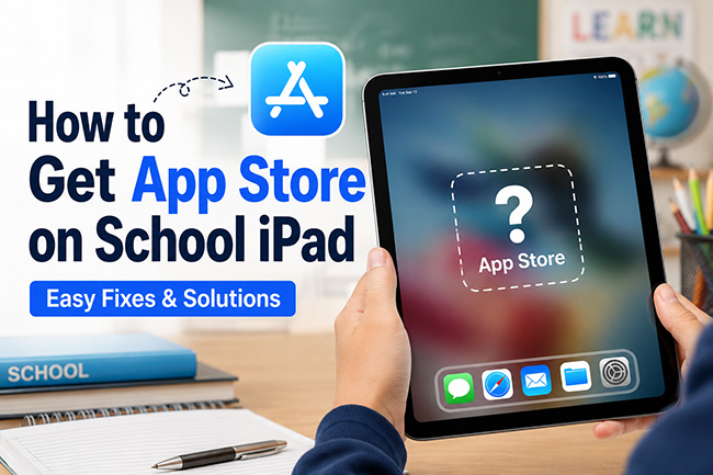 get app store on school ipad