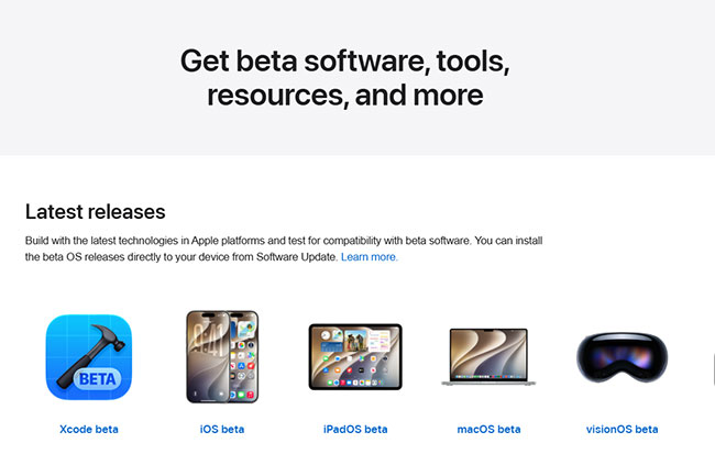get ios 27 beta from website
